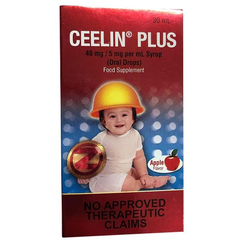 Ceelin Plus – Oral Drops – Vitamin For Ages 6 months – 1 Year Old – 30 ML – APPLE FLAVOR (RED)