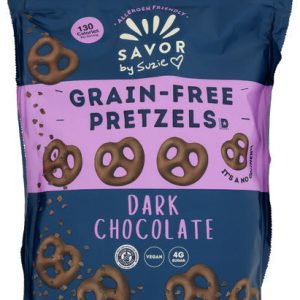 Savor by Suzie – Dark Chocolate Grain Free Pretzels, 5oz