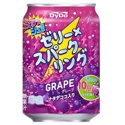 DyDo, Jelly Sparkling, Grape, Sparkling Drink with Jelly & Nata de Coco