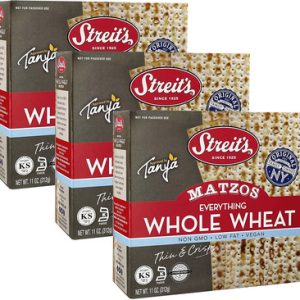 Streit’s Whole Wheat Everything Matzos, 11 Ounce (Pack of 3)