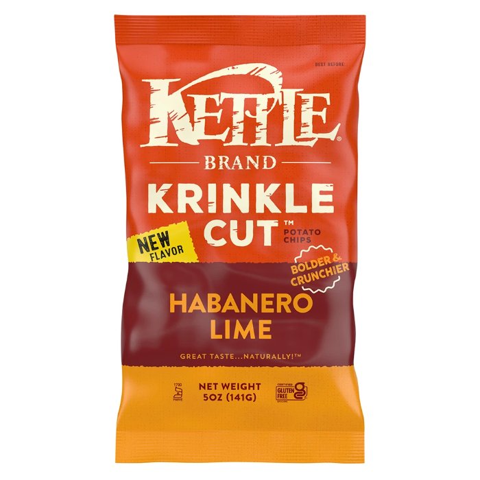 Kettle Foods – Chip Pto Krinkle Habanero Lime 5 Oz – Pack Of 15