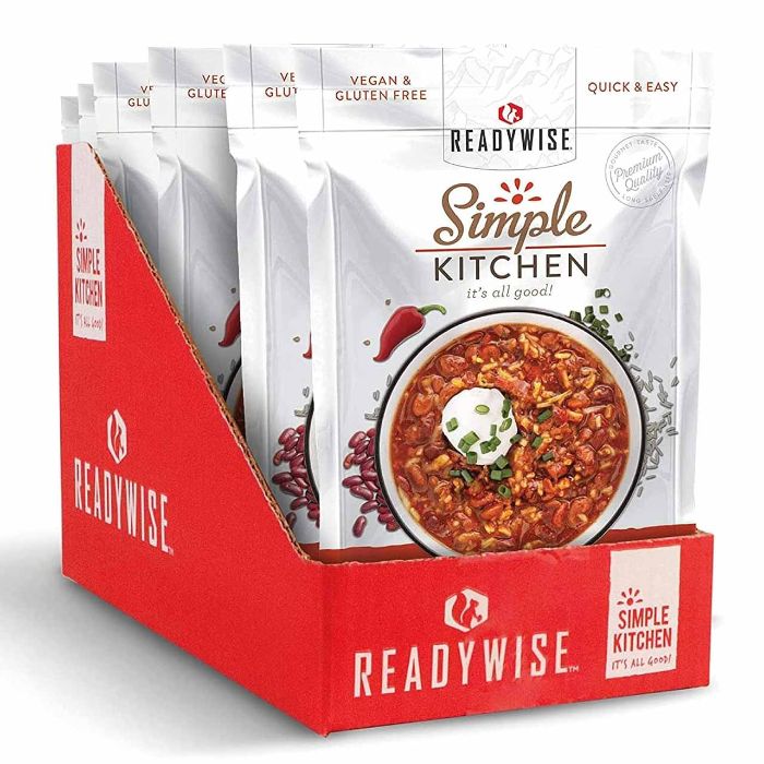 Simple Kitchen – Soup Hearty Veg Chili Pouch, 6.7 OZ – Pack of 6