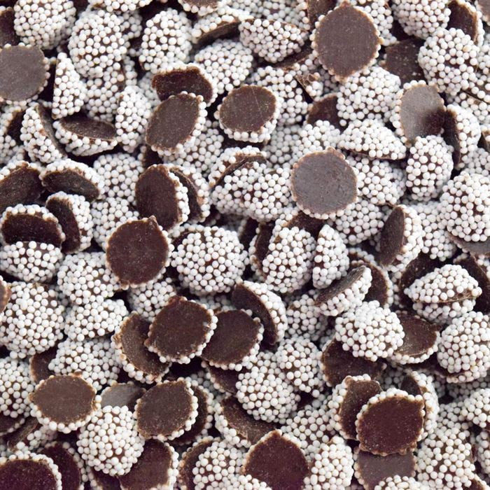 Mini Dark Chocolate Nonpareils with White Seeds