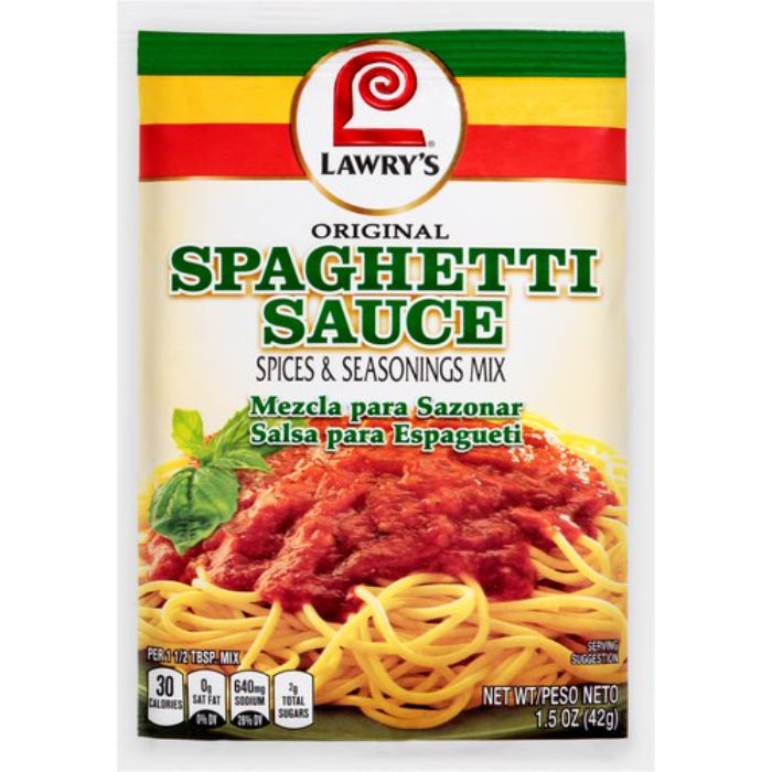 Lawry’s – Spaghetti Sauce Mix Original, 1.5 Oz – Pack of 12