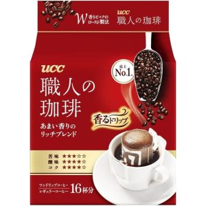 UCC Artisan Coffee Drip Coffee Rich Blend with Sweet Aroma 16 cups × 3 packs JAPAN – Tokyo Sakura Mall