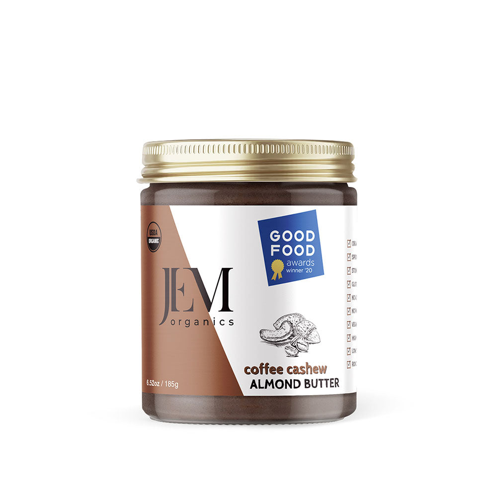 JEM Organics Coffee Cashew Almond Butter – Small 6 pack