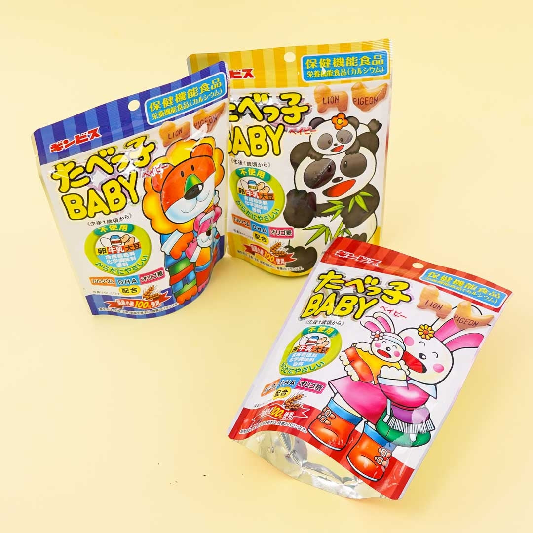 Ginbis Tabekko Animal Baby Biscuits Pouch