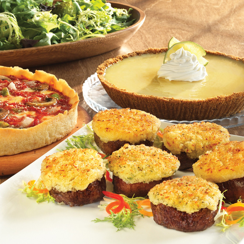 2 Wildfire Filet Medallion Trios, 1 Key Lime Pie, 1 Lou’s Pizza