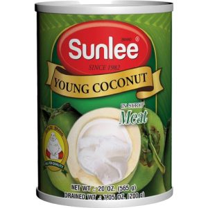 Sunlee – Young Coconut in Syrup Meat – 20 OZ