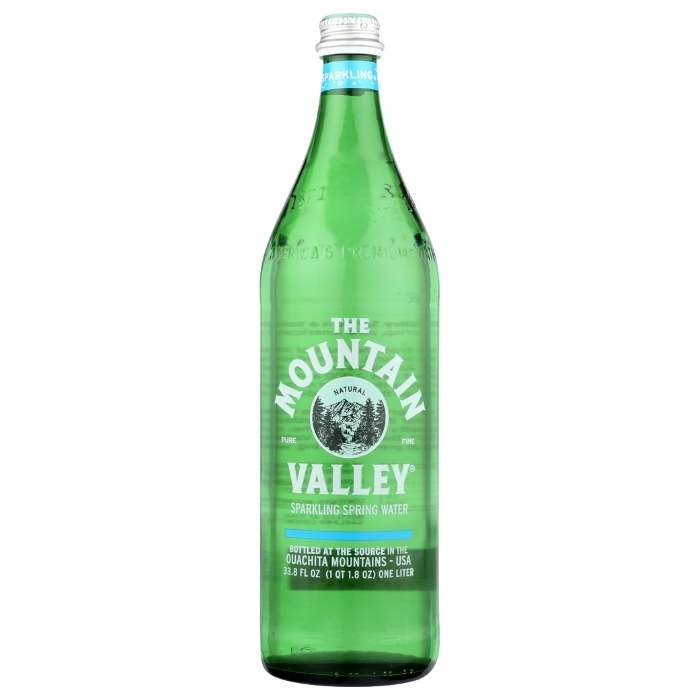 The Mountain Valley – Sparkling Spring Water In Glass, 33.8 fl oz