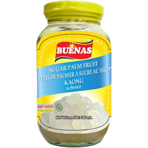 Buenas – Sugar Palm Fruit – Kaong in Syrup (WHITE) – 12 OZ