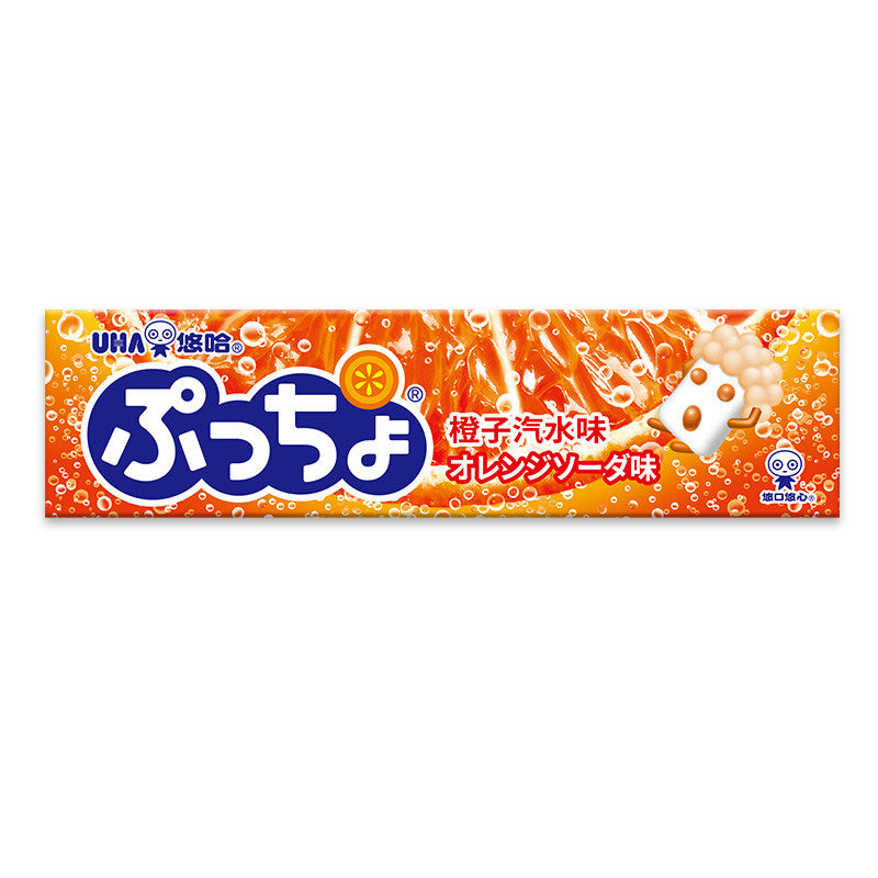 UHA Puccho Chewy Orange Soda-Flavored Candy 50g