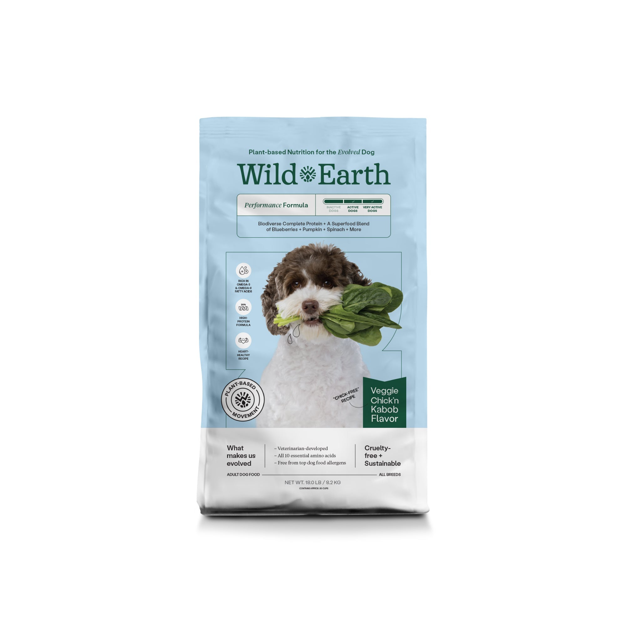 Wild Earth – Performance Formula Dog Food Veggie Chick’n Kabob | Multi