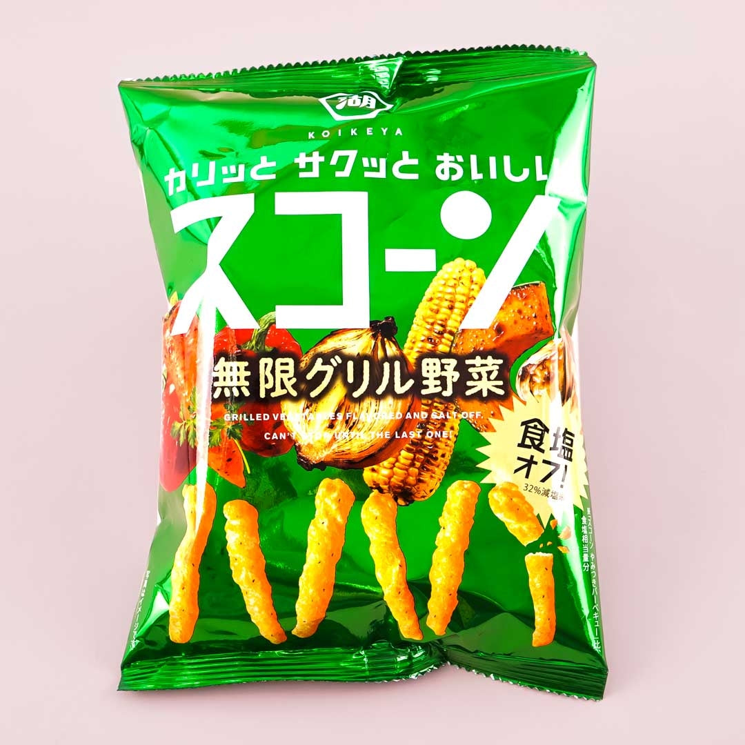 Koikeya Scone Corn Snacks – Grilled Vegetables
