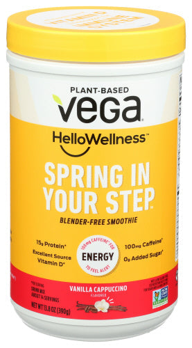 Vega Plant Protein Energy Vanilla Cap 13.8 Oz – Pack Of 1