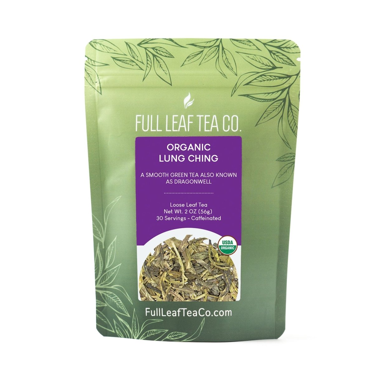 Organic Lung Ching (Dragon well) Retail Bags – Case of 6