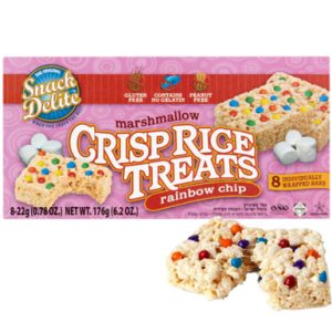 Snack Delite Marshmallow Crisp Rice Treats, Rainbow Chip, Gluten Free, Individually Wrapped Bars, 8 Count