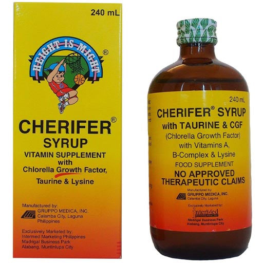 Cherifer Syrup – Vitamin Supplement with Chlorella Growth Factor, Taurine, & Lysine