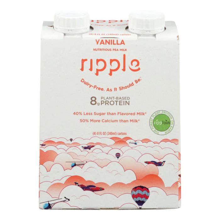 Ripple – Milk Aseptic Vanilla, 32 Fl Oz (4-Pack) | Pack of 4