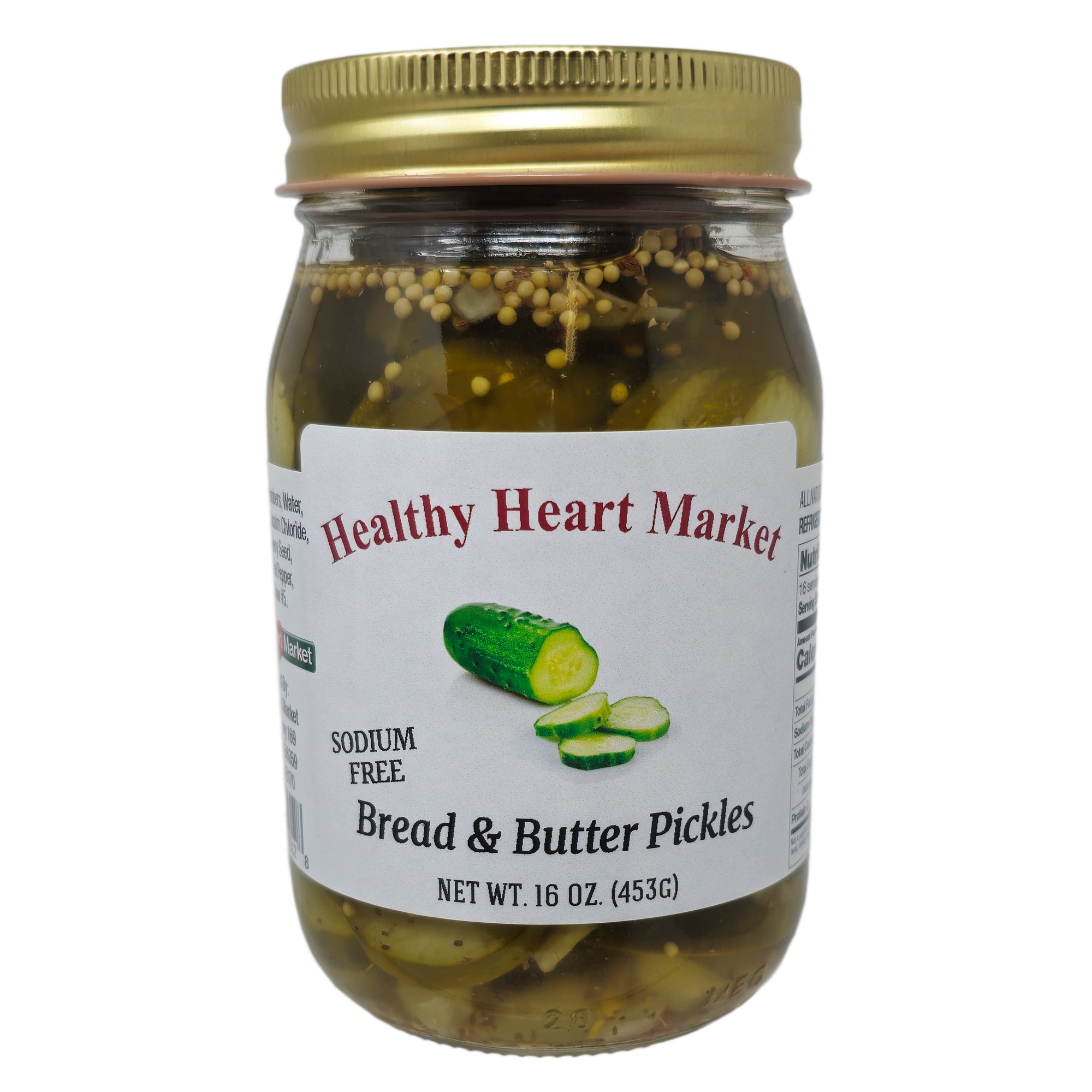 Healthy Heart Market Sodium Free Bread & Butter Pickle Chips – 16oz