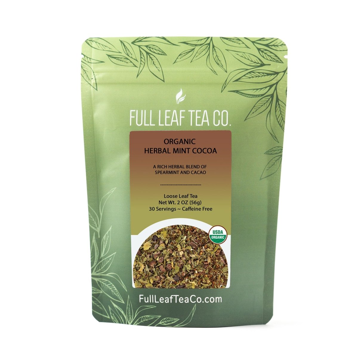 Organic Herbal Mint Cocoa Retail Bags – Case of 6