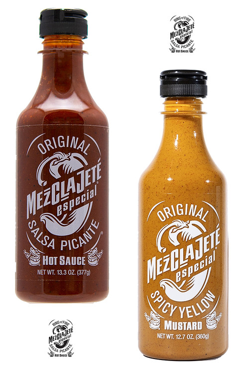 Ring of Fire MezClaJete Especial Salsa Picante and Spicy Yellow Mustard Pack, 1/13.3oz, 1/12.7oz.