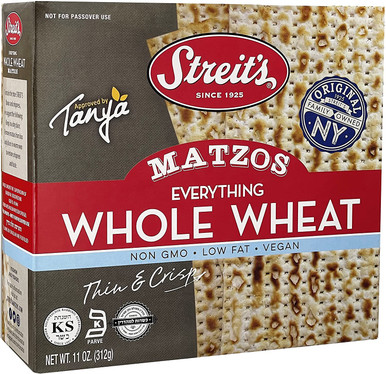Streit’s Whole Wheat Everything Matzos, 11 Ounce