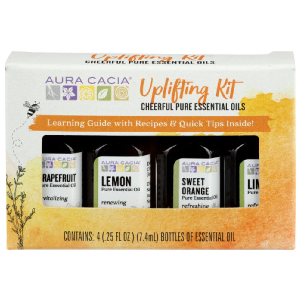 Aura Cacia – Uplifting Kit Cheerful Pure Essential Oils, , .25 fl oz –