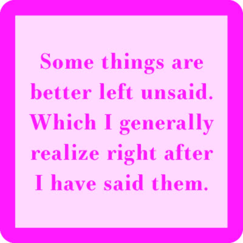 Drinks on Me coasters – Left Unsaid