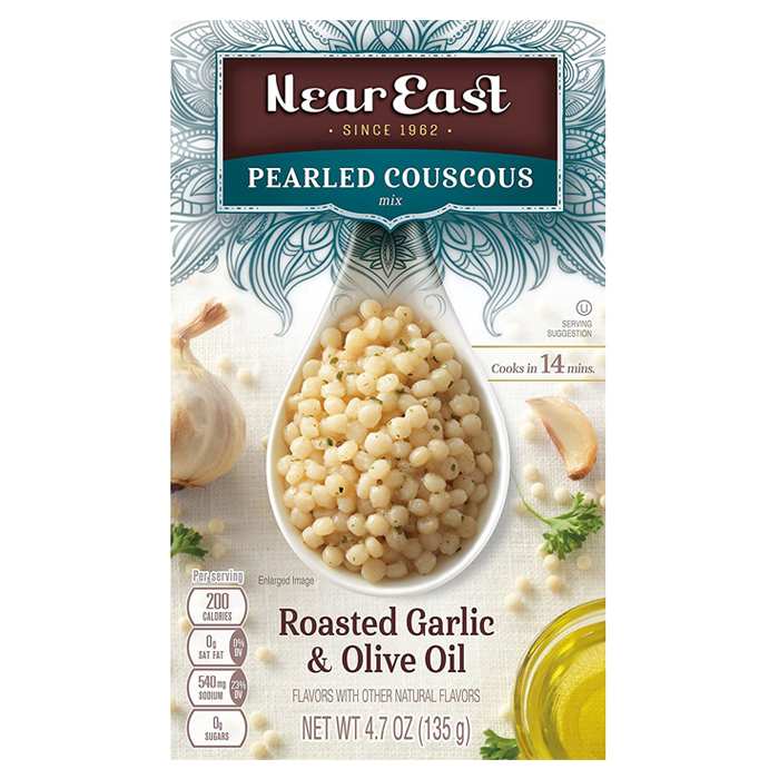Near East – Pearled Couscous, Roasted Garlic & Olive Oil, 4.7oz