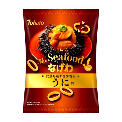 Tohato, “Nagewa Seafood”, Ring-shaped Potato Snack, Uni and Wasabi flavor, Sea Urchin, 50g