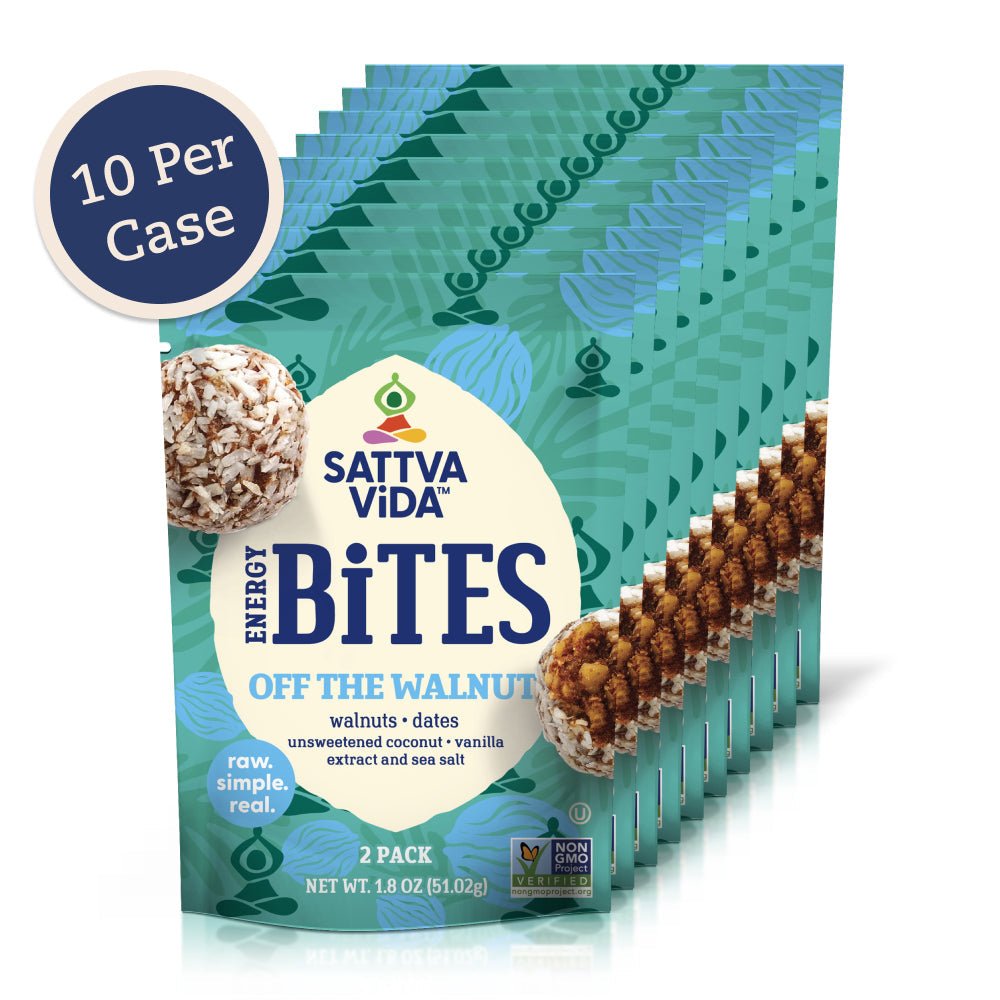 Sattva Vida NEW – Off The Walnut Energy Bites, 2pack (10 per case)