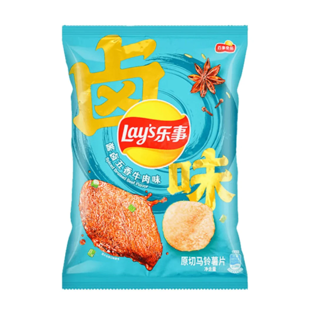 Lays Braised Beef 70g – CHINA (Case of 12)