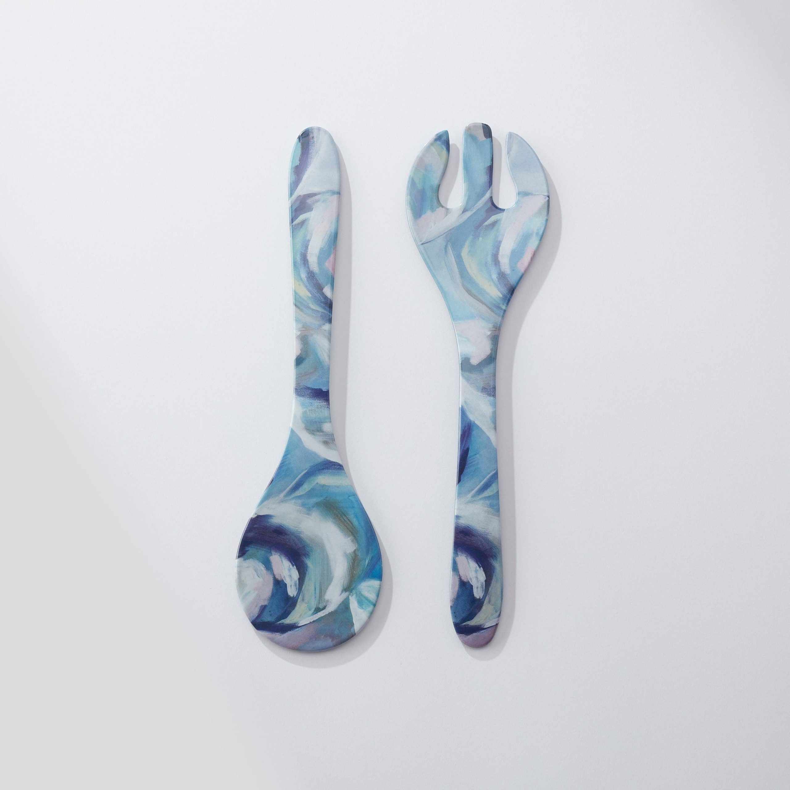 Kim Hovell Art – Melamine Serving Utensils – Flowing Shells
