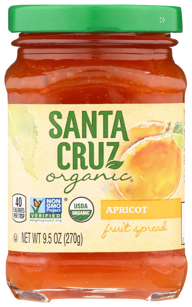 Santa Cruz Organic Fruit Spreads – Apricot , 9.5 Oz | Pack of 6