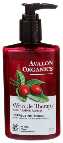 Avalon Organics – Wrinkle Therapy Perfecting Toner, 8 oz – Pack of 1