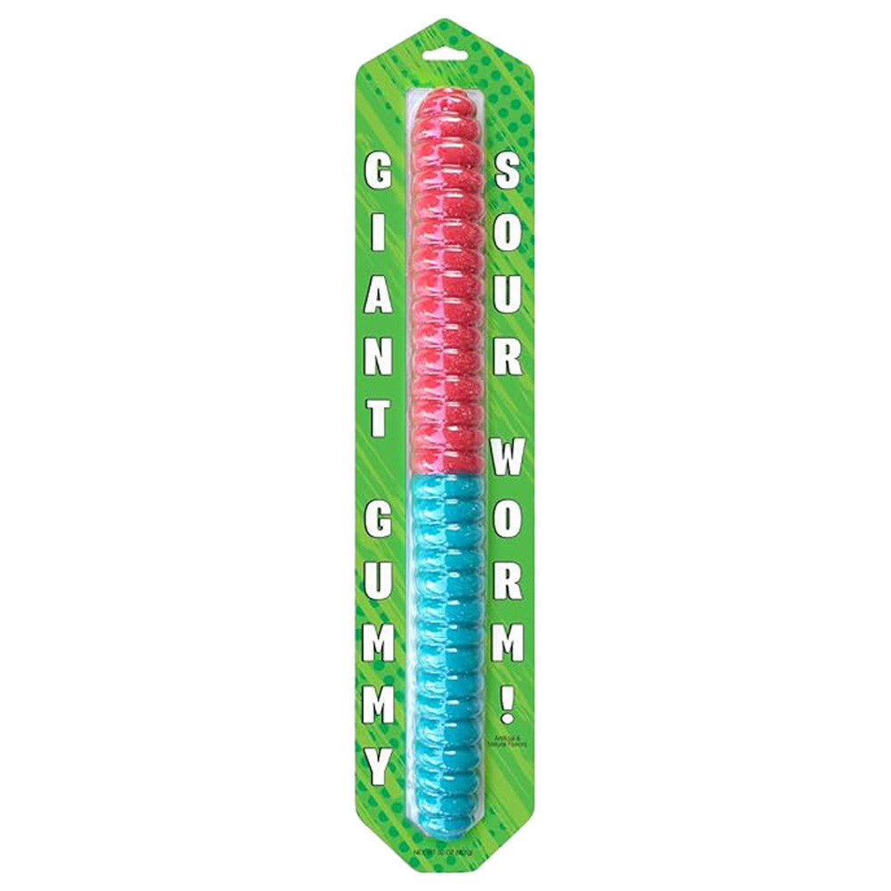 Giant Sour Gummy Worm – Blue Raspberry & Cherry – 2 lb