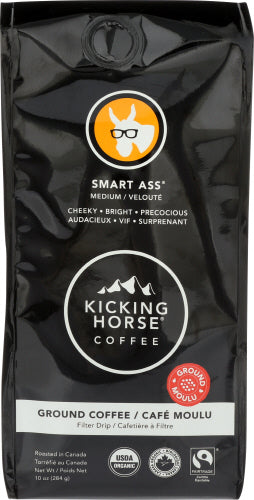 Kicking Horse – Coffee Smart Ass Medium Roast Ground 10 Oz – Pack Of 6