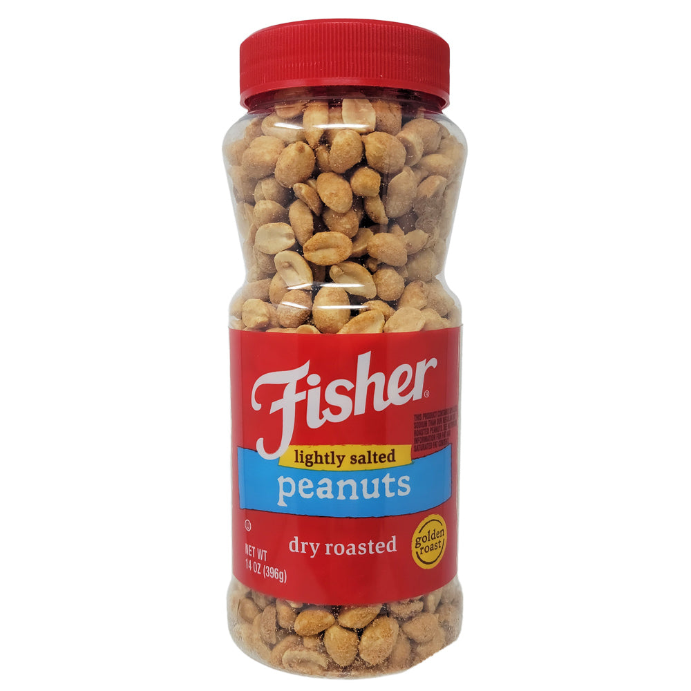 Fisher Lightly Salted Dry Roasted Peanuts – 14 oz