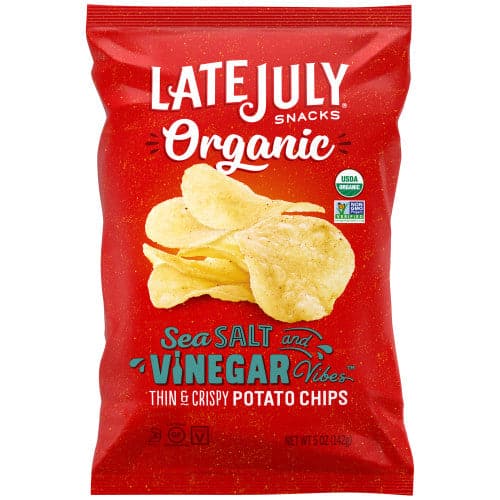 Late Jul Salt Vinegar Potato Chips, 5 oz | Pack of 12
