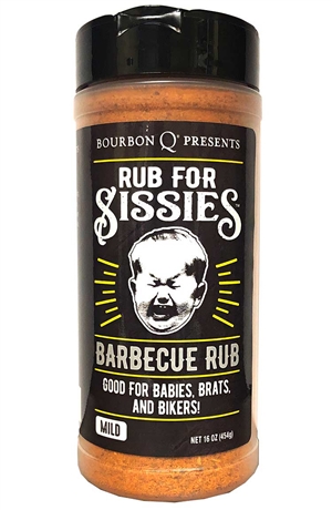 Bourbon Q Barbecue Rub for Sissies, 16oz.