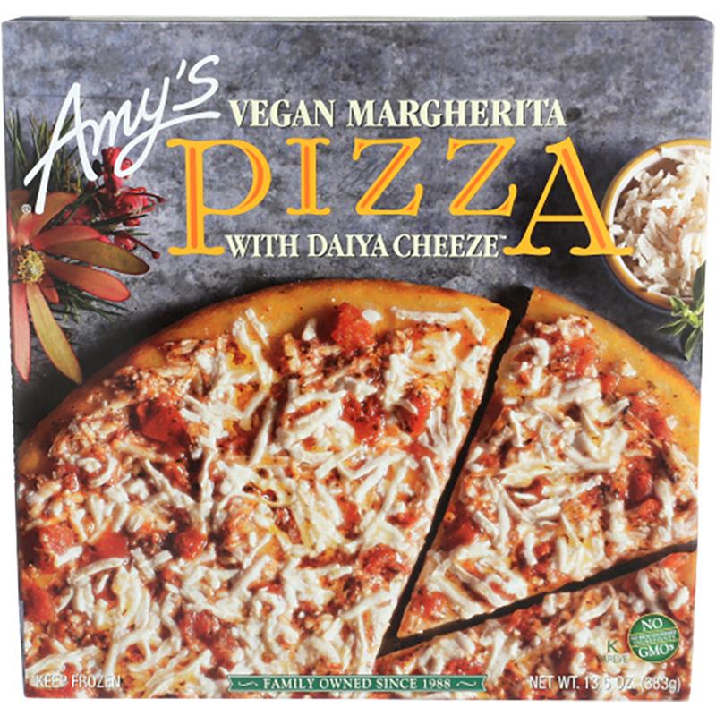 Savor Amy’s Margherita Pizza with Daiya Cheese
