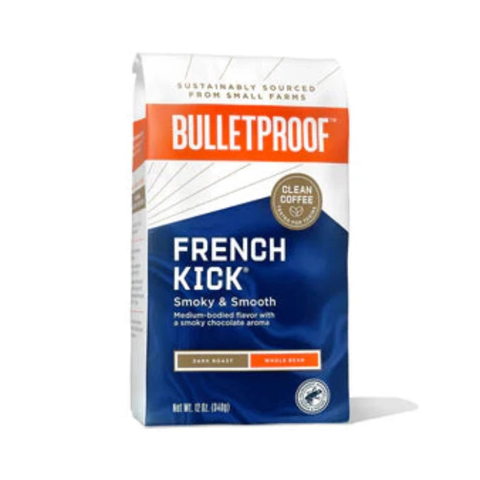 Bulletproof – French Kick Whole Bean Coffee, 12 Oz (Pack Of 6)