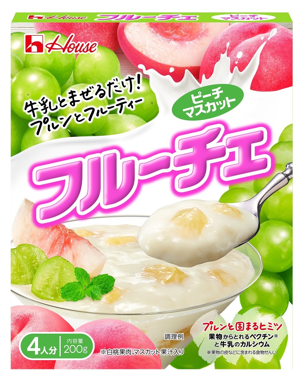 Very Rich & Delicious, “Furuche”, Milk & Fruits Jelly Mix, Peach and Muscat flavor, 200g
