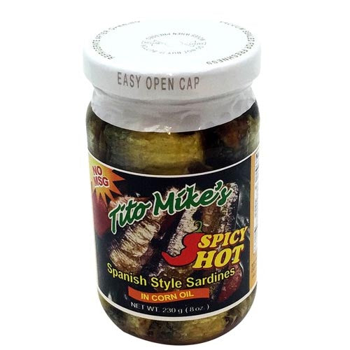 Tito Mike’s – Spanish Style Sardines in Corn Oil (Spicy Hot) – 8 OZ