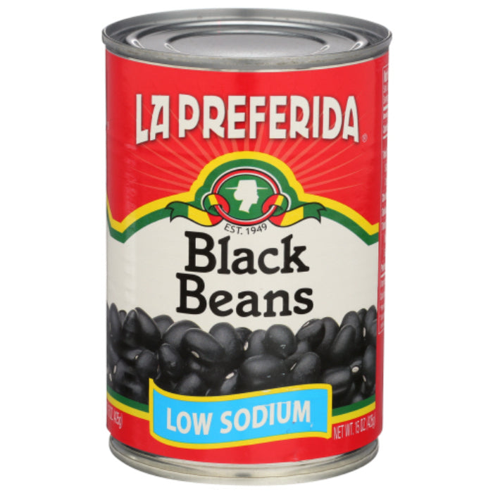 La Preferida – Black Low Sodium Beans, 15 Oz – Pack of 12