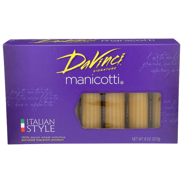 Davinci – Cannelloni Manicotti Pasta, 8 Oz (Pack Of 12)