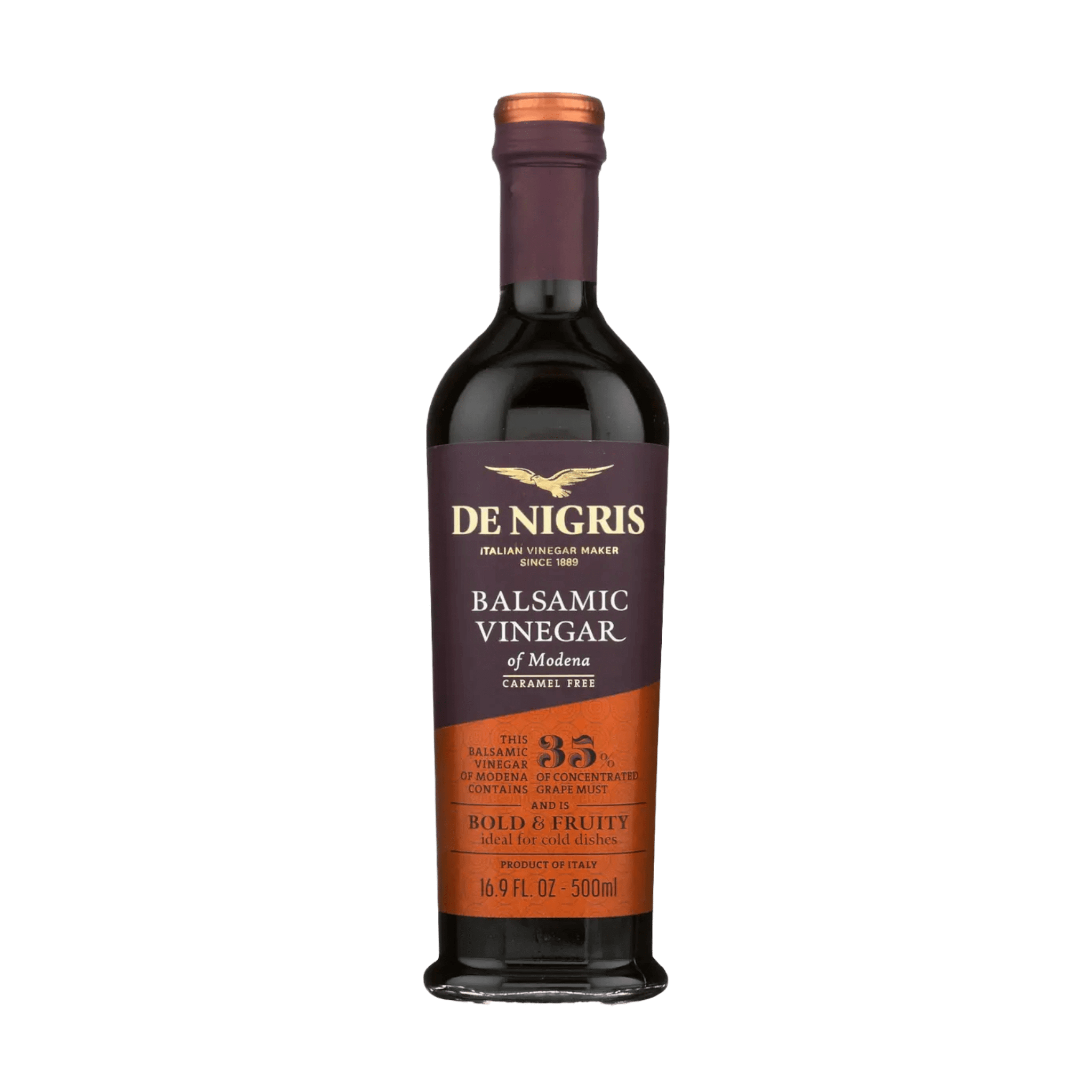 De Nigris Balsamic Vinegar of Modena Caramel Free
