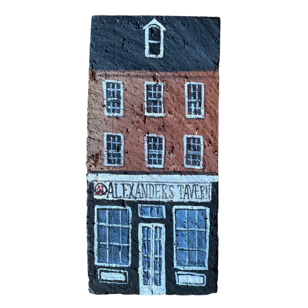Linda Amtmann Hand Painted Brick – Alexander’s Tavern
