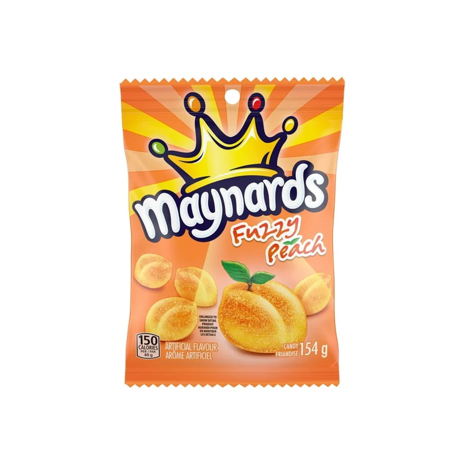 Maynards Fuzzy Peach 154g – Canada (Case of 12)